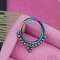 316L Stainless Steel Hoop Nose Rings, Rainbow Color, 8mm, Pin: 1.2mm