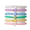 6Pcs 6 Colros Star Acrylic & Polymer Clay Beaded Stretch Kid Bracelet Sets, Stackable Bracelets for Girls, Mixed Color, Inner Diameter: 1-7/8~2 inch(4.8~5.2cm), 1pc/color
