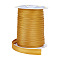 60M Flat Fold Over Polyester Satin Ribbons, Clothes Accessories, Dark Goldenrod, 5/8 inch(15mm), about 65.62 Yards(60m)/Roll