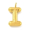 Ion Plating(IP) 304 Stainless Steel Pendants, Letter Charm, Golden, Letter I, 17x9x3mm, Hole: 2mm
