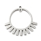 Non-Tarnish 304 Stainless Steel Linker, Sun Connector Charms, Laser Cut, Stainless Steel Color, 23x24.5x1mm, Hole: 1.2mm
