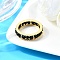 Original Design 925 Sterling Silver Finger Rings, with Natural Spinel, Real 18K Gold Plated, 5.5mm, Inner Diameter: 18mm