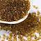 Glass Seed Beads, Transparent Colours, Peanut, Dark Goldenrod, 4~4.5x2~2.5x2~2.5mm, Hole: 0.8~0.9mm, about 10000pcs/pound