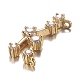 Кулоны из латуни с прозрачным фианитом ZIRC-F120-019G-10-3