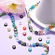 Ручной сглаза Lampwork плоские круглые пряди шарик LAMP-L058-8mm-M-6