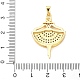 Латунные микро проложить кубического циркония подвески KK-D357-27G-3