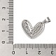 Подвески из латуни и прозрачного циркония с покрытием стойки KK-S372-28P-3