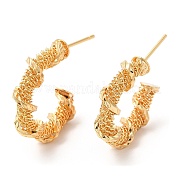 Круглые серьги-гвоздики из латуни KK-K333-60G