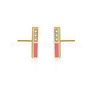 Серьги-гвоздики прямоугольник s925 из стерлингового серебра KX7228-4