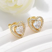 Серьги-гвоздики из циркония EJEW-C139-06G