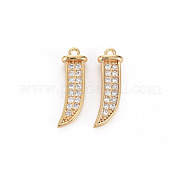 Латунные микропаве прозрачные подвески с фианитом KK-S356-461-NF