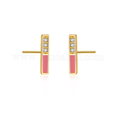 Серьги-гвоздики прямоугольник s925 из стерлингового серебра KX7228-4-1
