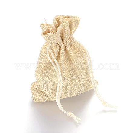 Мешки мешка шнурка упаковки мешка мешка имитационные полиэфирные ABAG-R005-17x23-13-1