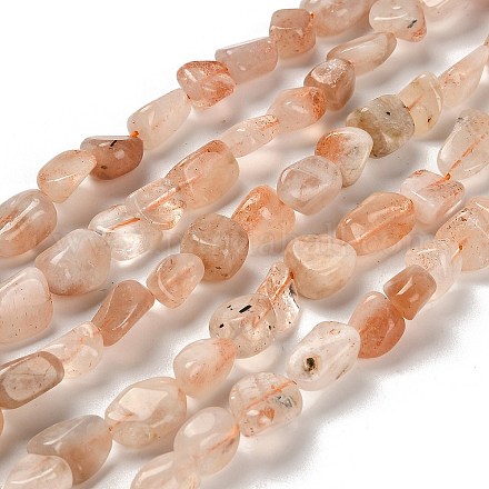 Натуральный Sunstone бисер пряди G-P497-01E-81A-1