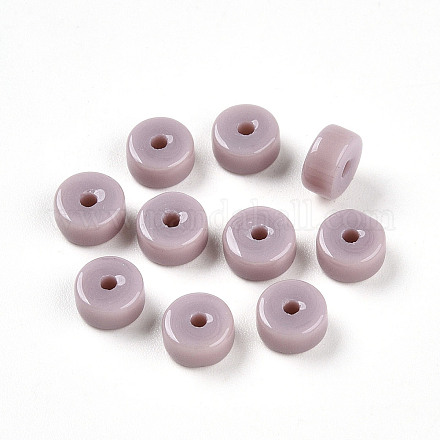 Непрозрачные однотонные стеклянные бусины X1-GLAA-N007-6x3mm-A02-1