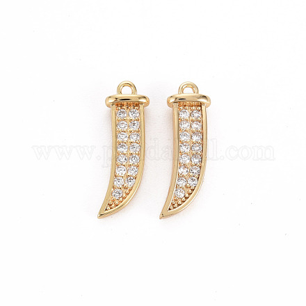 Латунные микропаве прозрачные подвески с фианитом KK-S356-461-NF-1