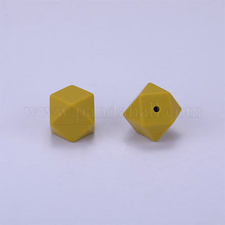 Шестиугольные силиконовые фокусные бусины SI-JX0020A-71-1