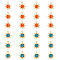 28Pcs 2 Colors Alloy Enamel Pendants, Golden, Sun with Star & Moon Charm, Mixed Color, 18x15.5x3.5mm, Hole: 2mm, 14pcs/color