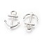 Alloy Pendants, Cadmium Free & Lead Free, Anchor, Platinum, 19x15x2mm, hole: 3mm