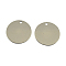 Tarnish Resistant Stainless Steel Blank Stamping Tag Pendants, Flat Round, Stainless Steel Color, 20x1mm, Hole: 1.5~2mm
