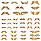200Pcs 10 Styles Tibetan Style Alloy Wing Beads, Antique Golden, 20pcs/style