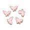 Alloy Enamel Pendants, Cadmium Free & Lead Free, Light Gold, Butterfly, Pink, 13.5x17x2mm, Hole: 1.5mm