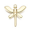 Rack Plating Alloy Pendants, Cadmium Free & Lead Free, Dragonfly, Light Gold, 33x29x4mm, Hole: 1.8mm