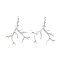 Brass Pendants, Cadmium Free & Nickel Free & Lead Free, Branch Charm, Real Platinum Plated, 35x27x2mm, Hole: 1.4mm