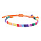 Adjustable Bohemian Style Cotton & Linen Cord Braided Bracelets for Friendship, Colorful