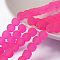 Transparent Glass Bead Strands, Frosted, Round, Deep Pink, 6mm, Hole: 1.3~1.6mm, about 140pcs/strand, 31.4 inch