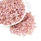 Imitation Cat Eye Glass Seed Beads, Rondelle, Two Tone, Wheat, 4~4.5x2.5~3mm, Hole: 1.2~1.5mm, about 7900pcs/pound