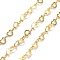 925 Sterling Silver Heart Link Chains, Soldered, Real 18K Gold Plated, 3x4x0.5mm