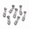 Tibetan Style Alloy Pendants, with Bail Beads, Pineapple, Antique Silver, 30.5mm, Hole: 2.5mm, Pineapple: 19.5x9x2.5mm.