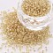 Glass Cylinder Beads, Seed Beads, Silver Lined, Round Hole, Light Khaki, 1.5~2x1~2mm, Hole: 0.8mm, about 80000pcs/bag, about 1pound/bag