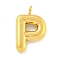 Ion Plating(IP) 304 Stainless Steel Pendants, Letter Charm, Golden, Letter P, 17x10.5x3mm, Hole: 2mm