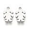 Tarnish Resistant 201 Stainless Steel Charms, Girl Silhouette Pendants, Stainless Steel Color, 12x7x1.5mm, Hole: 1mm