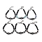 Cross Natural & Synthetic Mixed Gemstone Round Beaded Bracelets, with 201 Stainless Steel Lobster Claw Clasps, 9 inch(22.7cm)