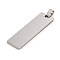 Tarnish Resistant 304 Stainless Steel Pendants, Laser Cut, Stamping Blank Tag, Rectangle, Stainless Steel Color, 48x15x1.4mm, Hole: 6mm