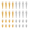32Pcs 4 Styles 201 Stainless Steel Pendants, Cone Charm, Mixed Color, 9~18x5~6mm, Hole: 1.8~2.2mm, 8pcs/style