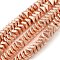 Electroplated Synthetic Non-magnetic Hematite Beads Strands, Faceted Triangle Cut, Rose Gold Plated, 7x7x3mm, Hole: 1.2mm, about 125pcs/strand, 15.75 inch(40cm)