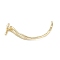 Brass Toggle Clasps, for Bracelet Making, Cadmium Free & Nickel Free & Lead Free, Camber, Real 18K Gold Plated, 4.5x17.5x3mm, Hole: 1mm