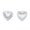 Non-Tarnish 201 Stainless Steel Pendants, Heart, Stainless Steel Color, 18.5x20.5x2.5mm, Hole: 1.8mm