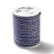 4-Ply Polycotton Cord Metallic Cord, Handmade Macrame Cotton Rope, for String Wall Hangings Plant Hanger, DIY Craft String Knitting, Medium Purple, 1.5mm, about 4.3 yards(4m)/roll