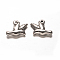Peace Dove 304 Stainless Steel Charm Pendants, Stainless Steel Color, 15x16x4mm, Hole: 2mm
