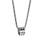 Stylish Stainless Steel Grooved Column Pendant Necklace for Women's Daily Wear, Stainless Steel Color