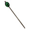 Lampwork & Brass Hair Sticks, Hair Accessories for Women & Girls, Green, 150x18mm