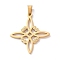 304 Stainless Steel Hollow Pendants, Knot, Golden, 27x25x1mm, Hole: 5x3mm