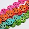 Synthetic Turquoise Beads Strands, Dyed, Halloween Pumpkin Jack-O'-Lantern Jack o Lantern, Mixed Color, 30x6mm, Hole: 1mm
