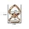 Zinc Swivel Clasps, for Bag Making, Peach, 45x27x4mm, Hole: 18mm
