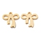 Brass Pendants, Bowknot Charms, Real 18K Gold Plated, 11x11.5x1mm, Hole: 1.2mm